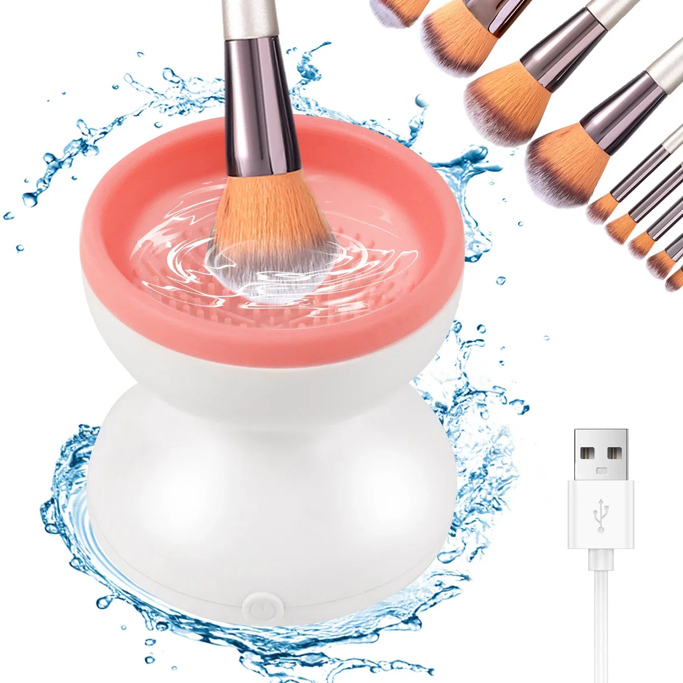 Portable USB Makeup Brush Cleaner – Automatic Electric Cleaning & Drying Machine