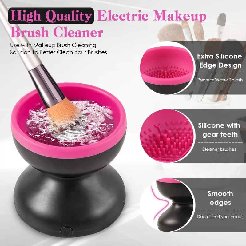 Portable USB Makeup Brush Cleaner – Automatic Electric Cleaning & Drying Machine