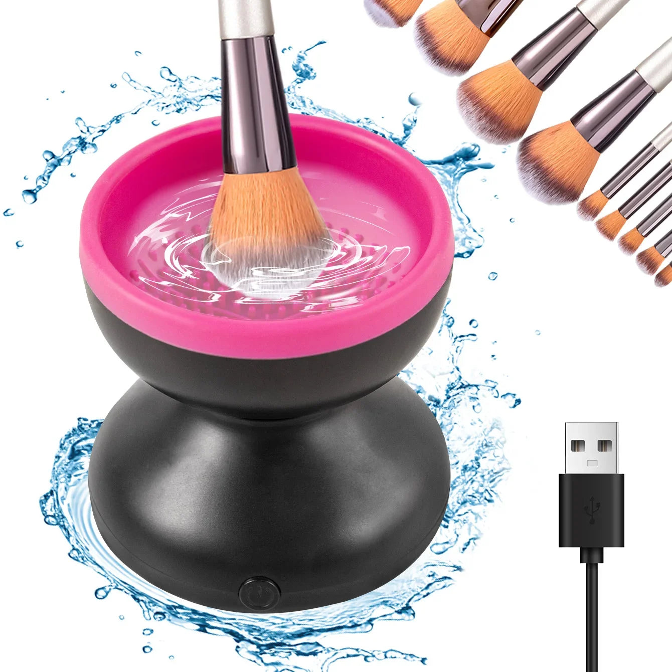 Portable USB Makeup Brush Cleaner – Automatic Electric Cleaning & Drying Machine