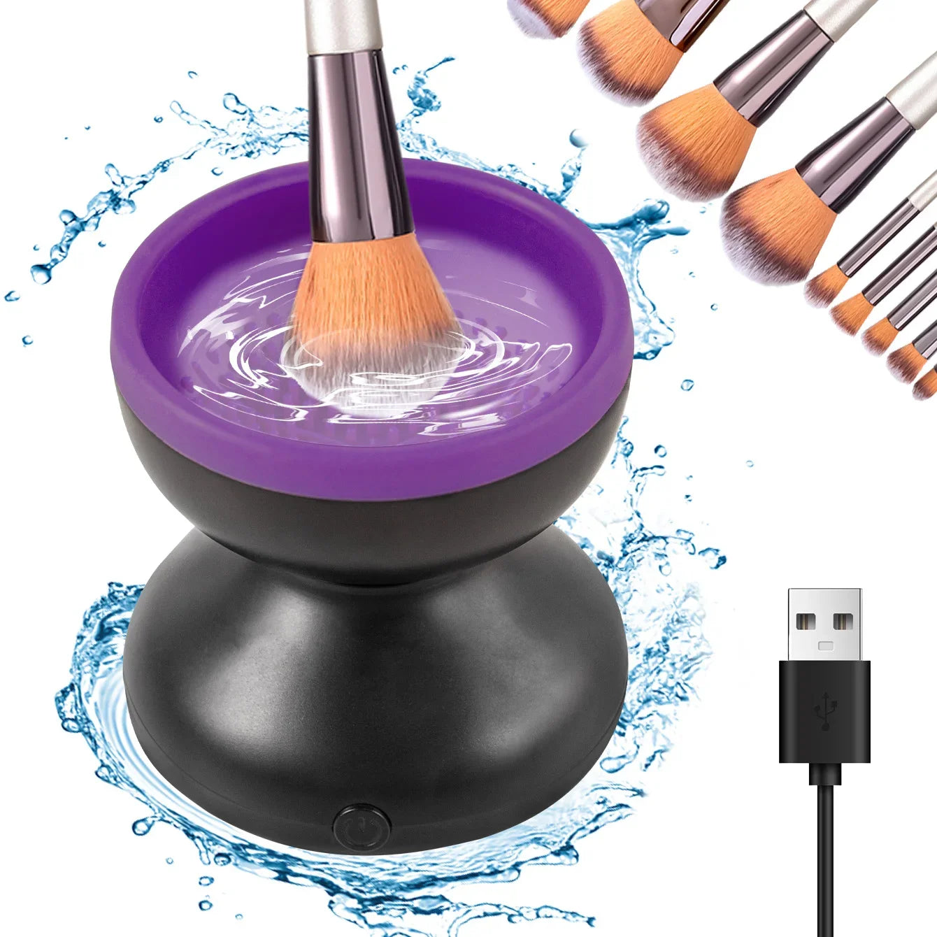 Portable USB Makeup Brush Cleaner – Automatic Electric Cleaning & Drying Machine